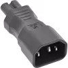 InLine toiteadapter IEC 60320 C14 / C7, 3-kontaktiline IEC seade 2-kontaktilisele