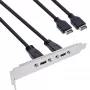InLine pesa kronstein USB-C to USB 3.2 esipaneeli Key-A sisemine, 0,5 m