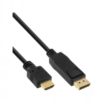 InLine 16tk hulgipakend DisplayPort-HDMI muundurkaabel, must, 3 m