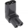 InLine toiteadapter IEC 60320 C8 / C7, üles/alla nurga all 2-kontaktiline