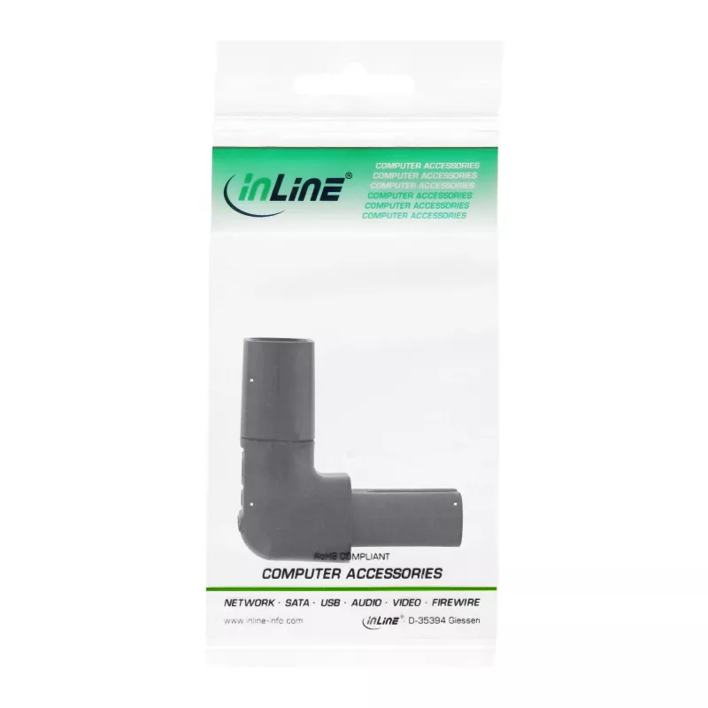InLine toiteadapter IEC 60320 C8 / C7, üles/alla nurga all 2-kontaktiline