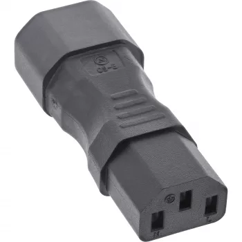 InLine toiteadapter IEC 60320 C14 / C13, 3-kontaktiline, külmade seadmete jaoks
