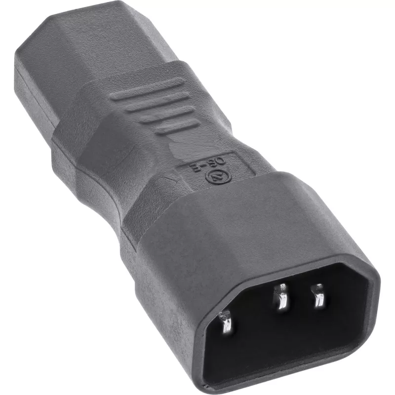 InLine toiteadapter IEC 60320 C14 / C13, 3-kontaktiline, külmade seadmete jaoks