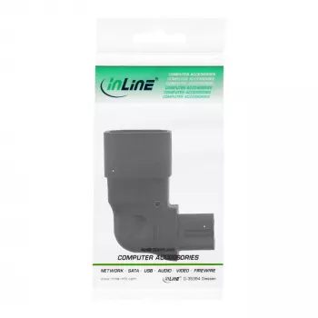 InLine toiteadapter IEC 60320 C14 / C7, vasakule/paremale nurga all, 3 kontaktiga 2 kontaktile