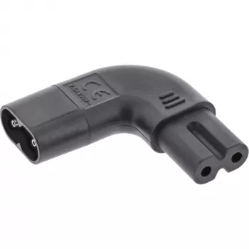 InLine toiteadapter IEC 60320 C8 / C7, vasakule/paremale nurga all 2 kontaktiga