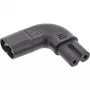 InLine toiteadapter IEC 60320 C8 / C7, vasakule/paremale nurga all 2 kontaktiga