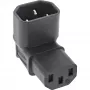 InLine toiteadapter, IEC 60320 C14/C13, üles/alla nurga all, 3 kontaktiga. IEC seade