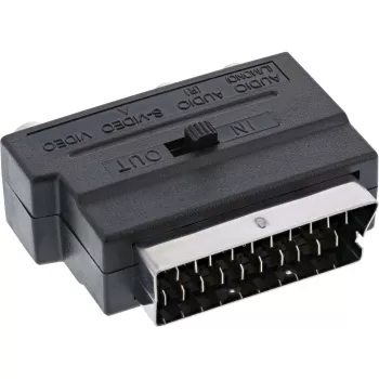 InLine Scart-adapter, Scart-pistik / 3x RCA ja S-VHS video sisse-/väljund