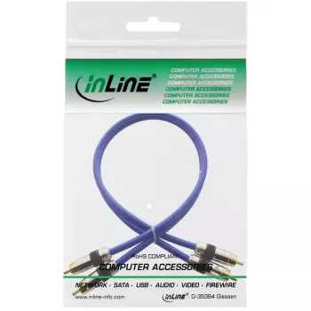 InLine Premium RCA helikaabel 2x RCA isane / isane kullatud 20m