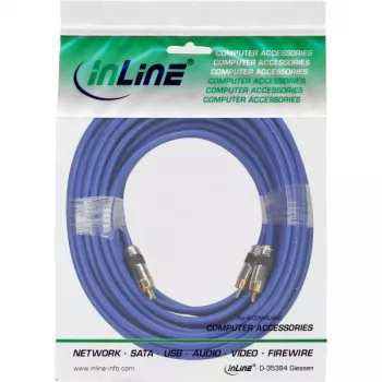 InLine Premium RCA Audio kaabel 2x RCA male / male gold plated 10m