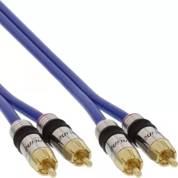 InLine Premium RCA helikaabel 2x RCA isane / isane kullatud 3m