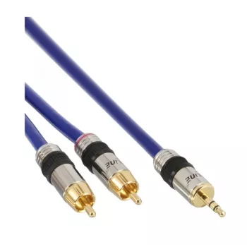 InLine Audio helikaabel Premium 2x RCA isane / 3,5 mm isane kullatud 5 m