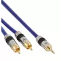 InLine helikaabel Premium 2x RCA isane / 3,5 mm isane kullatud 10 m