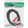 InLine helikaabel 2x RCA isane / emane 2,5 m, isane, 2 x RCA, emane, 2,5 m, must