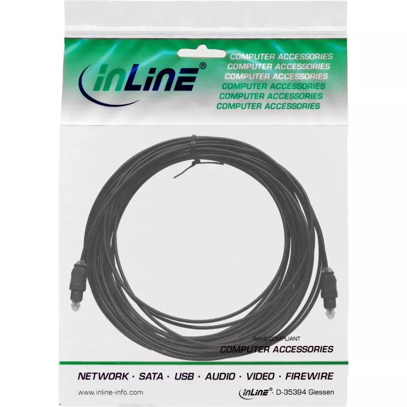 Optiline helikaabel Toslink isane/isane 0,5 m InLine 89926