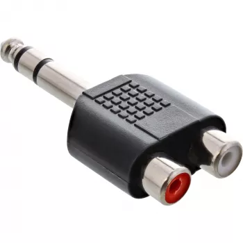 Audioadapter 6,3 mm stereopistik / 2x RCA emane InLine 99323