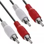InLine Audio kaabel, 2x RCA M/M 2m, Male, 2 x RCA, Male, 2 m, Must