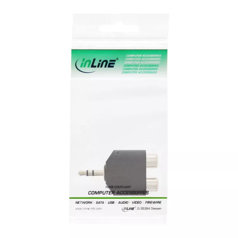 Audioadapter 3,5 mm isane / 2x RCA stereo emane InLine 99302