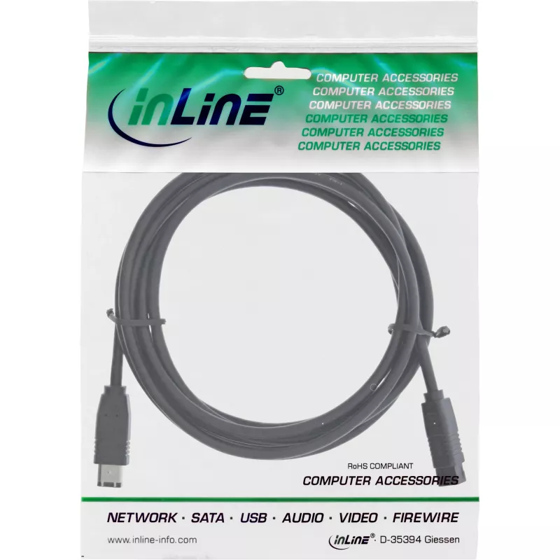 InLine FireWire 400 800-le 1394b kaabel 6/9 kontakti isane 2m