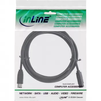 FireWire 400 kuni 800 kaabel InLine 36905 5m isane/isane must