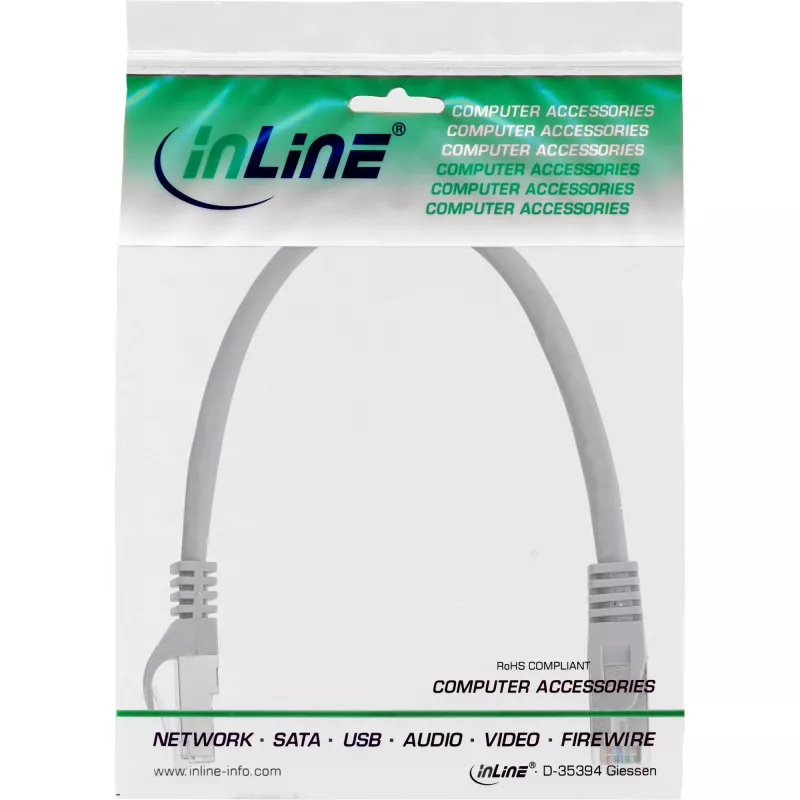 InLine patch-kaabel SF/UTP Cat.5e hall 0.3m