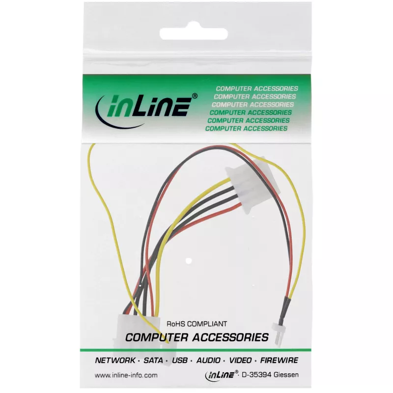 InLine Fan adapterkaabel 12V / 7V with speed signal InLine 33007T