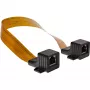 InLine õhuke RJ45 kaabel akende/uste jaoks, 2x RJ45 F/F, 1:1, varjestamata, 0,3 m