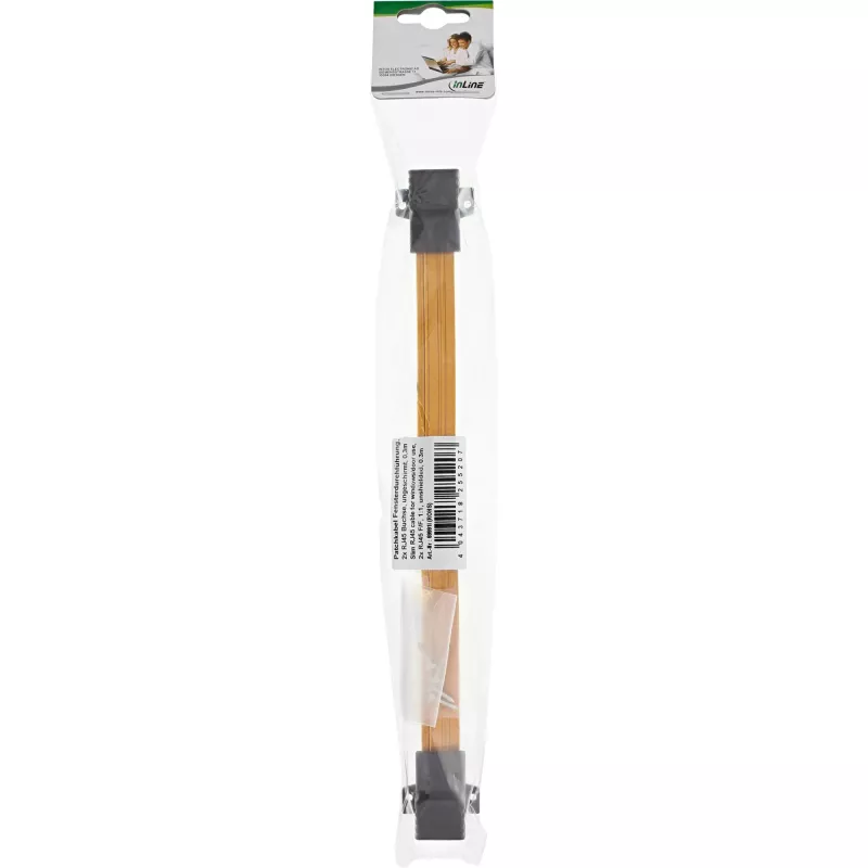 InLine õhuke RJ45 kaabel akende/uste jaoks, 2x RJ45 F/F, 1:1, varjestamata, 0,3 m