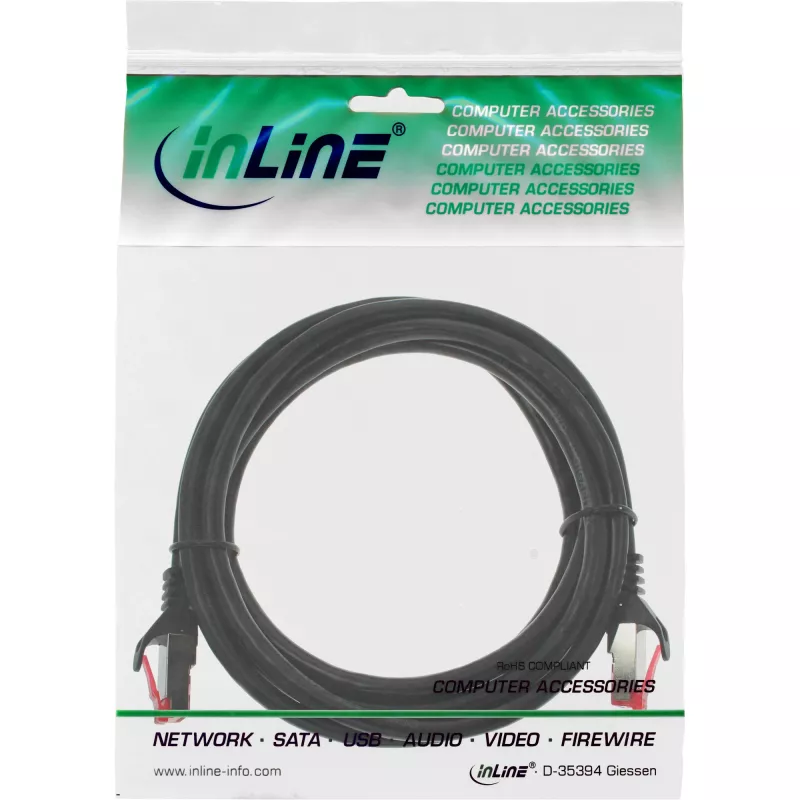 InLine patch-kaabel S/FTP PiMF Cat.6 250MHz PVC vask must 2m