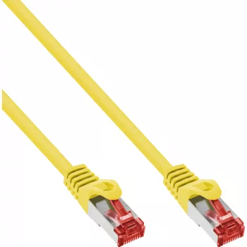 InLine patch-kaabel S/FTP PiMF Cat.6 250MHz PVC vask kollane 0,5m