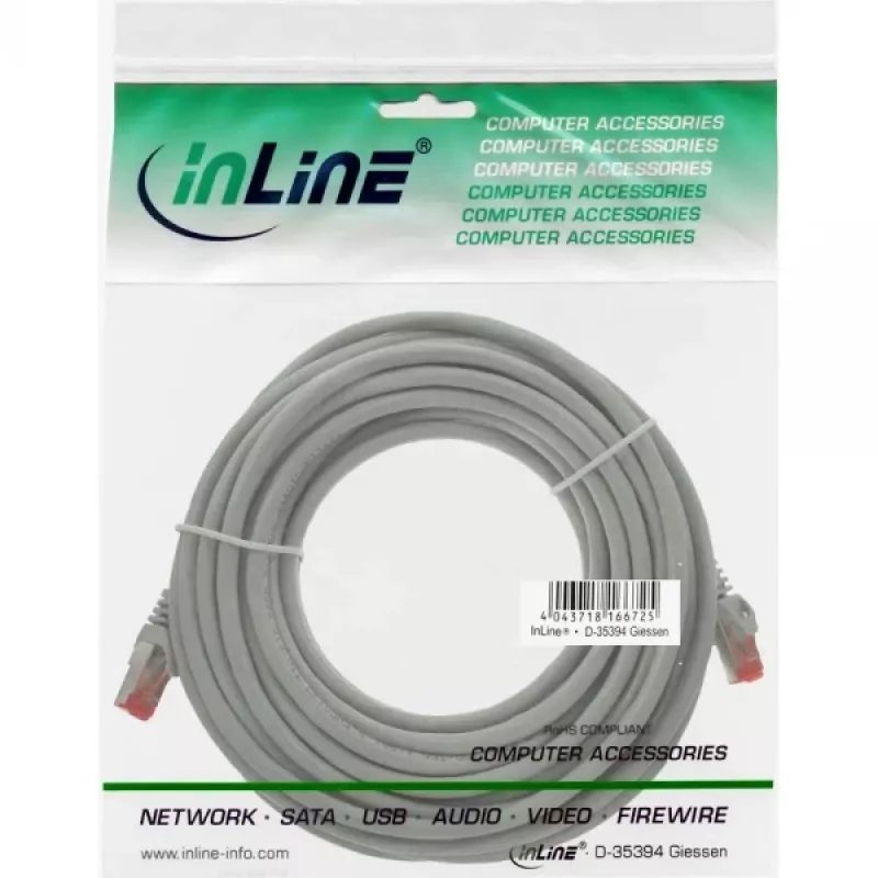 InLine patch-kaabel S/FTP PiMF Cat.6 250MHz PVC copper hall 7.5m