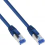 InLine patch-kaabel S/FTP PiMF Cat.6A halogeenivaba 500MHz sinine 15m