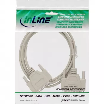 InLine jadakaabel vormitud DB25 isane/isane otseühendusega hall 10m