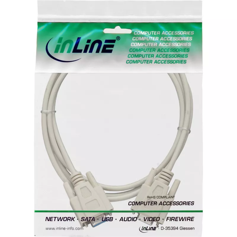 InLine jadavabel, DB9 emane / emane otse, 5 m
