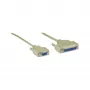 Null-modemkaabel InLine DB9 emane / DB25 emane 2 m beež