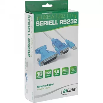 InLine USB-jadasiini adapterkaabel USB Type-A-pistik / DB9 isane 1,8 m