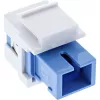 Keystone snap-in fiiberoptiline adapter InLine SC–SC simpleks SM keraamilise hülsiga, lame, valge