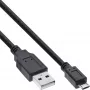 InLine Micro USB 2.0 kaabel USB tüüp A-pistik / Micro-B-pistik, must, 1m