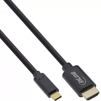 InLine USB-ekraanikaabel, USB-C isane HDMI isasele, 5 m