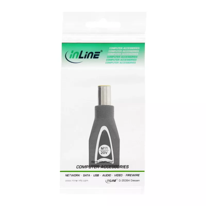 InLine vahetuspistik M11 (20V) universaaltoiteallikale 90W / 120W, must