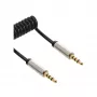 InLine õhuke Audio Spiral kaabel 3.5mm isane / isane 4-kontaktiline Stereo 1m
