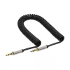 InLine õhuke Audio Spiral kaabel 3.5mm isane / isane 4-kontaktiline Stereo 1m