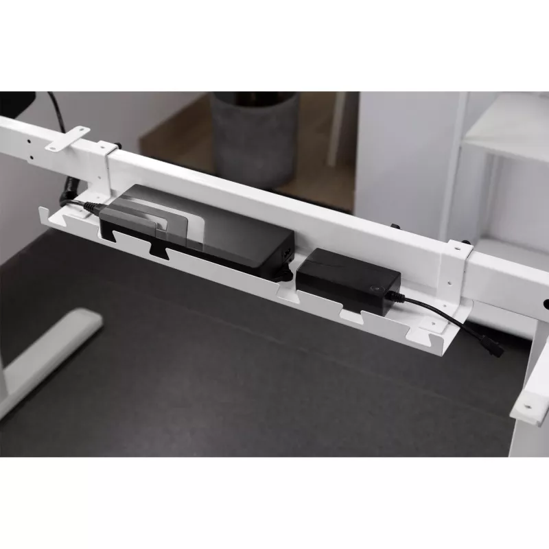 Kaablijuhik/riiul lauaaluseks paigaldamiseks InLine 131×590×74 mm, valge