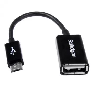StarTech.com 5in Micro USB to USB OTG Host Adapter M/F, 0,127 m, Micro-USB B, USB A, USB 2.0, 0,48 Gbit/s, Must