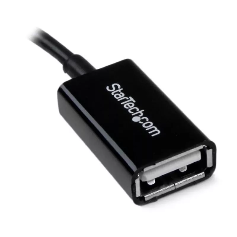 StarTech.com 5in Micro USB to USB OTG Host Adapter M/F, 0,127 m, Micro-USB B, USB A, USB 2.0, 0,48 Gbit/s, Must