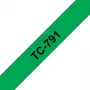 Brother märgistuslint 9 mm, Must rohelisel, TC, Must, Jaapan, 5 aastat, Brother