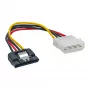 InLine SATA toiteadapteri kaabel 4pin Molex / 15pin SATA riiviga 0,30m