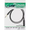 InLine Peakõrvaklappide pikenduskaabel 6,3 mm stereo M/E, kullatud, must, 3 m