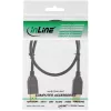 InLine USB 2.0 kaabel, AM/AM, must, kullatud kontaktidega, 1m