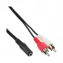 InLine Audio kaabel 2x RCA isane / 3,5 mm stereosisane 1 m